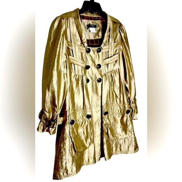 🤩 NEW LISTING! Fumblin Foe Women’s Coquette Gold Victorian Dress/Jacket Sz M EUC - Picture 2 of 9